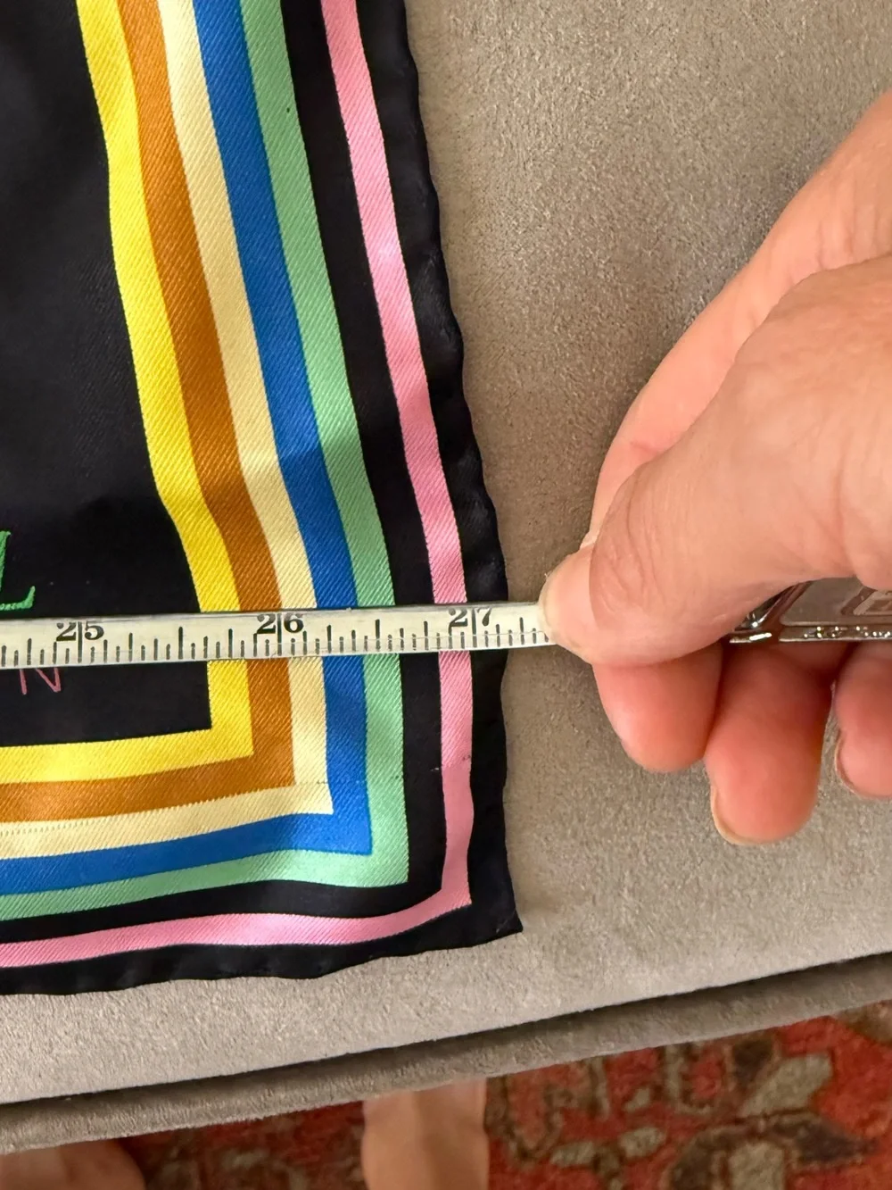 Louis Vuitton Black Multicolor Monogram Silk Scarf
